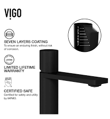 *the vigo limited lifetime warranty covers you for the life of your product based on manufacturer's defect. Vigo Vg03029mg Gotham 11 1 2 Vessel Bathroom Faucet With Finish Matte Brushed Gold