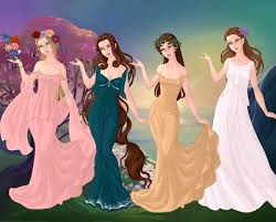 Credit To Www Azaleasdolls Com Lady Chloris Goddess Of Flowers And Wife Of Lord Zephyrus Lady Metope River Nymph Or Naiad Lady Daphne A N Nymph Goddess Lady