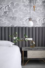 Showing results for tufted wall panels. Channel Tufted Wall Panel And Bold Wallpaper Schlafzimmer Inspirationen Modernes Schlafzimmer Design Wohnen