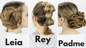 3 Iconic Star Wars Hairstyles Tutorial Star Wars Hair Hair Styles Princess Leia Hair