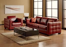 Now from $3,527.50 more sizes available. Dark Red Top Grain Leather Sofa