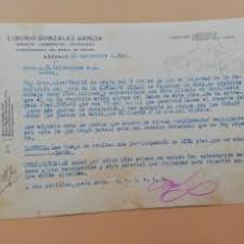 carta comercial. liborio gonzalez garcia. agent