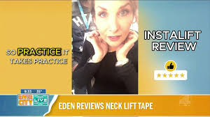 Eden tests neck lift tape to reduce wrinkles