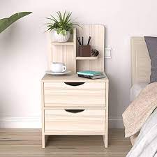 Amazon Com Sogespower Nightstand Bedside Table Wood End Table Coffee Table With Drawers And Shelv Coffee Table With Drawers Wood Bedside Table Wood End Tables