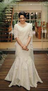 Whatsapp On 9496803123 To Customise Your Handcrafted Wedding Attire Exclusively Created In 2020 Christian Wedding Sarees Christian Wedding Gowns Christian Bridal Saree