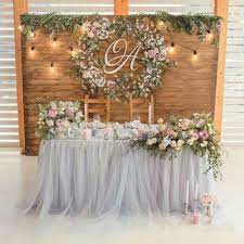 Photo Wedding Ideas And Aesthetics Head Table Wedding Backdrop Wedding Decorations Wedding Table