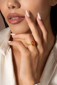 Amber Ring Engagement