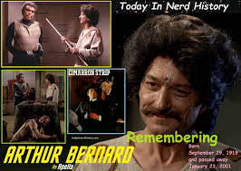 Remembering Arthur Bernard, born September 29, 1919 and passed away January  23, 2001. For More Information  https://www.facebook.com/photo/?fbid=834080775389807&set=a.833916495406235  . #TodayInNerdHistory #September29 #arthrubernard #startrek ...