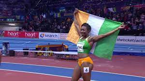 You will find romania and chad under this category as both countries have similar flags. World Indoor Championships Ivory Coast S Ahoure Celebrates 60m Gold With Irish Flag Bbc Sport