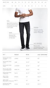 Mens Size Guide Mavi Jeans Canada Mavi Canada