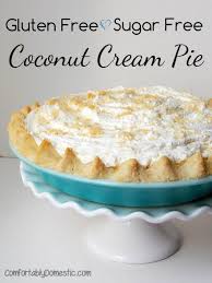 Coconut water has a high fiber and low carbohydrate content that helps to control weight, an important factor in diabetes management. This Gluten Free Sugar Free Coconut Cream Pie From Comfortablydomestic Com Sounds Pretty Sweet Sugar Free Desserts Sugar Free Recipes Gluten Free Sugar Free