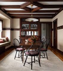 These chairs provide you years of durable use. Seattle Interior Designer Heidi Caillier Design Dining Room Phinney Ridge Craftsman Home Design Windsor Dining Chairs Oushak Rug Wood Moldings Farm Table Heidi Caillier
