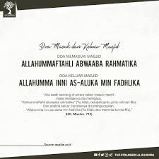 The Strangers Al Ghuroba On Instagram Berdoalah Ketika Masuk Masjid Ada Banyak Doa Yang Diajarkan Nabi Shallallahu Alaihi Wa Sal Doa Sembahyang Kekuatan Doa