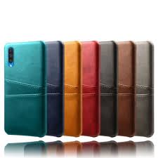Samsung Galaxy A50 Coque Effet Cuir Porte Cartes Melodie Leather Phone Case Phone Case Cover Card Holder Leather