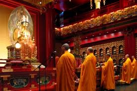 Devotees take 2 hrs to complete the 3 steps 1 bow procession. Celebration Of Enlightenment Vesak Day