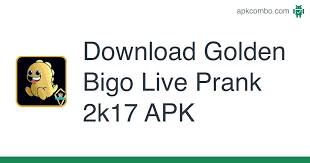 Gogo live mod apk memberikan kamu fasilitas untuk live streaming sendiri atau juga bisa live berbarengan main game lalu ngobrol dengan pengunjung room yang terpenting tidak melanggar aturan room. Download Golden Bigo Live Prank 2k17 Apk Latest Version