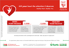Fortis Clinique Darne Heart Package Call 601 2300 601 2500 World Heart Day Stress Tests Echocardiogram