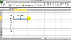 Setelah menjelaskan rumus matematika seperti menambahkan, mengurangi, pembagian, dan perkalian di ms. Cara Menghitung Nilai Akar Kuadrat Dengan Fungsi Sqrt Excel Youtube