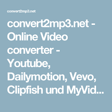 Convert2mp3 Net Online Video Converter Youtube Dailymotion Vevo Clipfish Und Myvideo Videos In Mp3 Mp4 Und Weitere Formate Umwandeln Kostenlos Und Leg