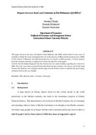 Customer identifies the asset to be purchased. Dispute Between Bank And Customer In Bai Bithaman Ajil Bba Case In Malaysia Munich Personal Repec Archive