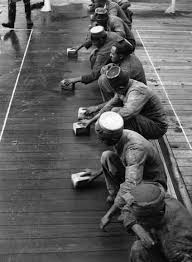 Lascar Seamen Holystoning The Deck 1950 David Moore Australian Photographers Seaman Photojournalist