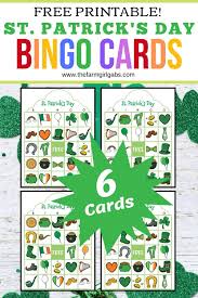 Are you looking for a game to play at your next christmas party? Free Printable St Patrick S Day Bingo The Farm Girl Gabs