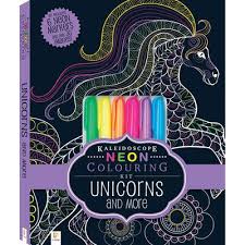 With instructional hints to make your designs uniquely you and plenty of pages waiting for a creative touch, this kit is a wonderful gift for artists of all kinds. Kaleidoscope Colouring Kit Neon Unicorns And More The Works