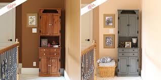 That being said, you still have the option to remove the old painted surface and replacing it with a stain coat or two. Repainted Hutch And Hallway To Refresh Style Behr