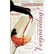 Verjaardagskaart Gefeliciteerd Met Je Verjaardag Glas Wijn Muller Wenskaarten
