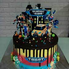 Kue ulang tahun yang biasa dijual di toko roti pada kebanyakan meski jenis kuenya sederhana, namun entah kenapa kue ulang tahun yang dijual begitu menarik dan terlihat menawan. Tart Karakter Tobot Kue Ulang Tahun Birthday Cake Tart Murah Bolu Enak Shopee Indonesia