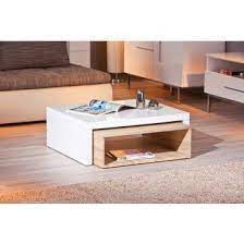table basse gigogne rectangulaire bois et blanc laque table basse blanche et bois table basse design table basse