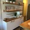 The barn beam mini ledge floating shelf cabinet if you are looking for floating shelves ideas to match your dining room wall, you can take a look at this fascinating design. 1