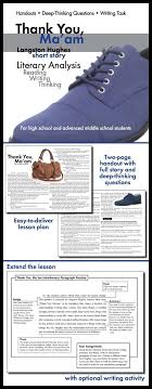Thank You Ma Am Langston Hughes Story Literary Analysis Writing Task Ccss Literary Analysis Literary Analysis Essay Essay About Life