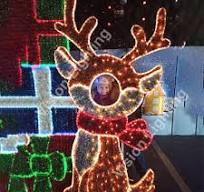 Customized Deer Figure Animal Outdoor Christmas Decoration Landscape 2D  Deer Motif Light