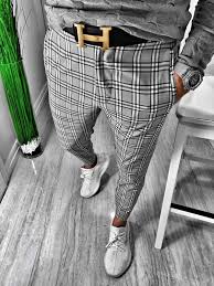 Black And Yellow Plaid Pants Mens Grey Plaid Checkered Pant For Gentleman In 2018 Mens Plaid Dress Pants Pants Outfit Men Mens Plaid Pants