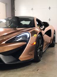 Black And Gold Car Wrap Mclaren 540c Rose Gold Car Rose Gold Chrome Vinyl Wrap