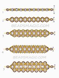 Complete materials page that itemizes exactly what you'll need (including approximate. Free Beaded Pattern For Bracelet Dark Honey Beads Magic Beaded Bracelets Tutorial Beaded Bracelet Patterns Jewelry Patterns