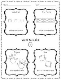 combinations to 5 basic math number worksheets anchor charts