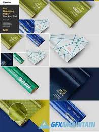 Download Gift Wrapping Paper Mockup Set 6091139 Free Download Graphics Fonts Vectors Print Templates Gfxmountain Com