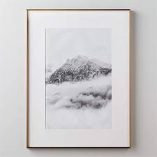 Ability to hold photos of 11 x 17 or larger. Gallery Brass Picture Frame With White Mat 24 X36 Reviews Cb2
