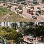 黃大仙龍翔道與沙田㘭道交界1973年 hong kong kong tai