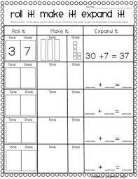 Place Value Freebie Roll It Make It Expand It Place Values 1st Grade Math Second Grade Math