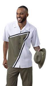 Montique Mens Two Piece Set 2020 Montique International Leisure Suit Mens Outfits Mens Short Sleeve Shirt
