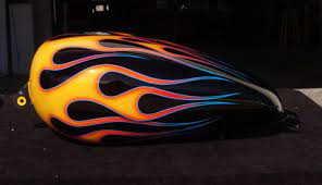Old School Flames Hot Rod Old School Flames Car Tuning Custom Motorcycle Paint Jobs Custom Paint Motorcycle Custom Choppers