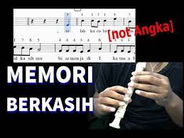 Memori Berkasih Recorder Tutorial Not Angka Youtube