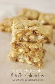White Chocolate Toffee Blondies Recipe Blondies Recipe Toffee Chips Desserts