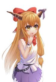 qi hong (user nxfw8885), touhou, ibuki suika, 1girl, blush - Anime R34