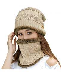 Womens Beanie Winter Hat Scarf Set Slouchy Warm Snow Knit Skull Cap Beige Cr1845a8ykh Winter Hats Winter Hat And Scarf Scarf Set