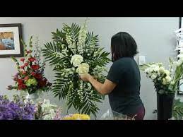 We offer the freshest and most enduring sympathy flowers. How To Make Standing Spray Floral Arrangement For A Funeral Youtube Floralar Funeral Floral Arrangements Funeral Flower Arrangements Flower Arrangements Diy