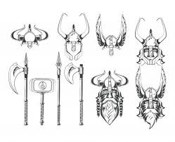 Free Vector Vikings Warriors Set Of Drawings Viking helmet crossed viking axes scandinavian stock vector (royalty free) 626687678. free vector vikings warriors set of